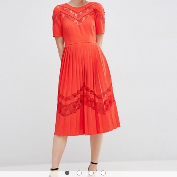 ASOS Petite Dresses & Skirts - Asos Petite Lace incorporated, midi length dress